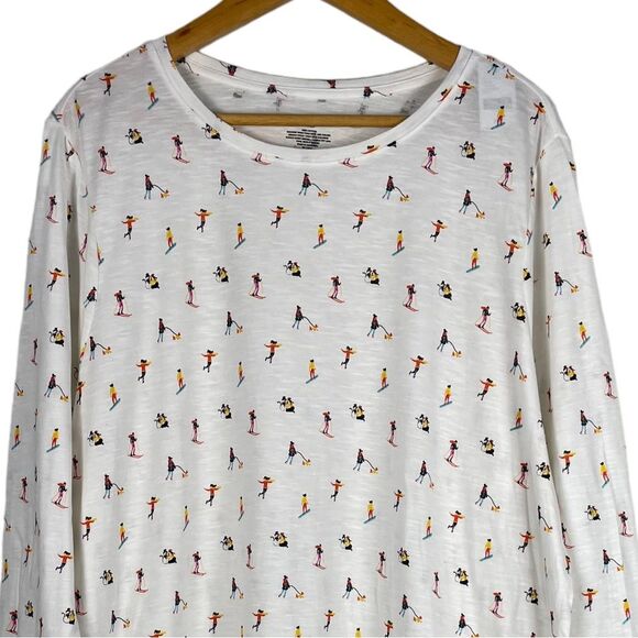 Lane Bryant Long Sleeve Cotton Winter Novelty Print Layering Tees (2) Sz 18 NEW - Picture 3 of 9